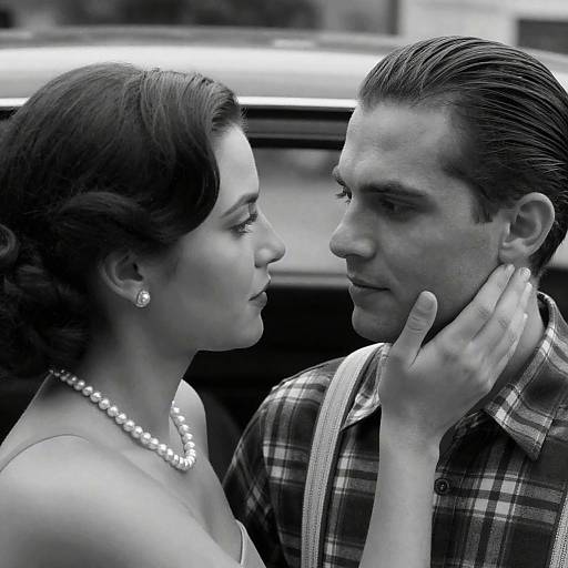 Intimate Black-and-White Portrait of Couple
