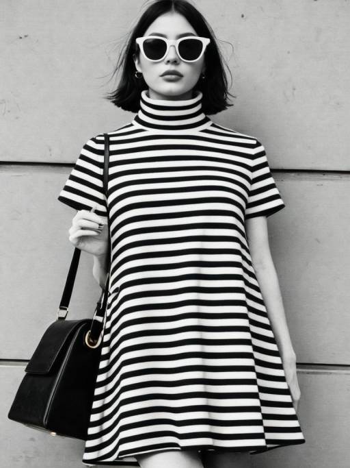 Chic Mod Fashion in Black and White