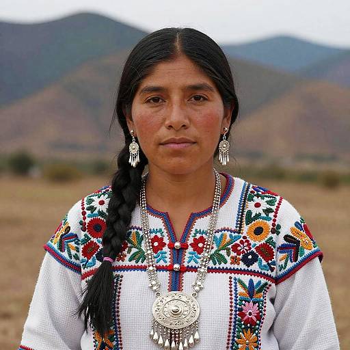 Purepecha Woman in Traditional Attire