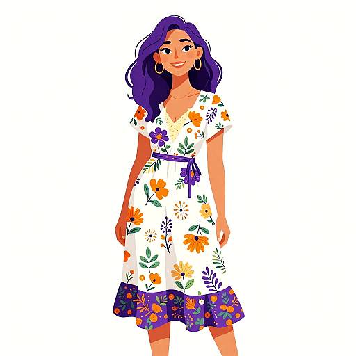 Smiling Modern Bohemian Woman