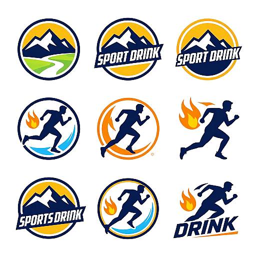Dynamic Sports Drink Logo Design