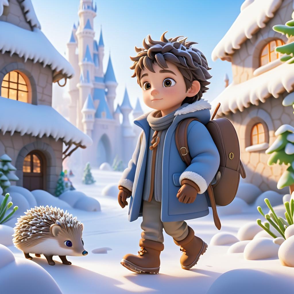 Brave Boy's Magical Winter Adventure