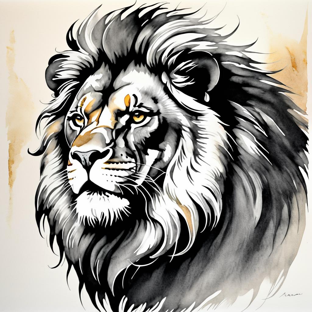 Regal Lion Sketch by Milo Manara