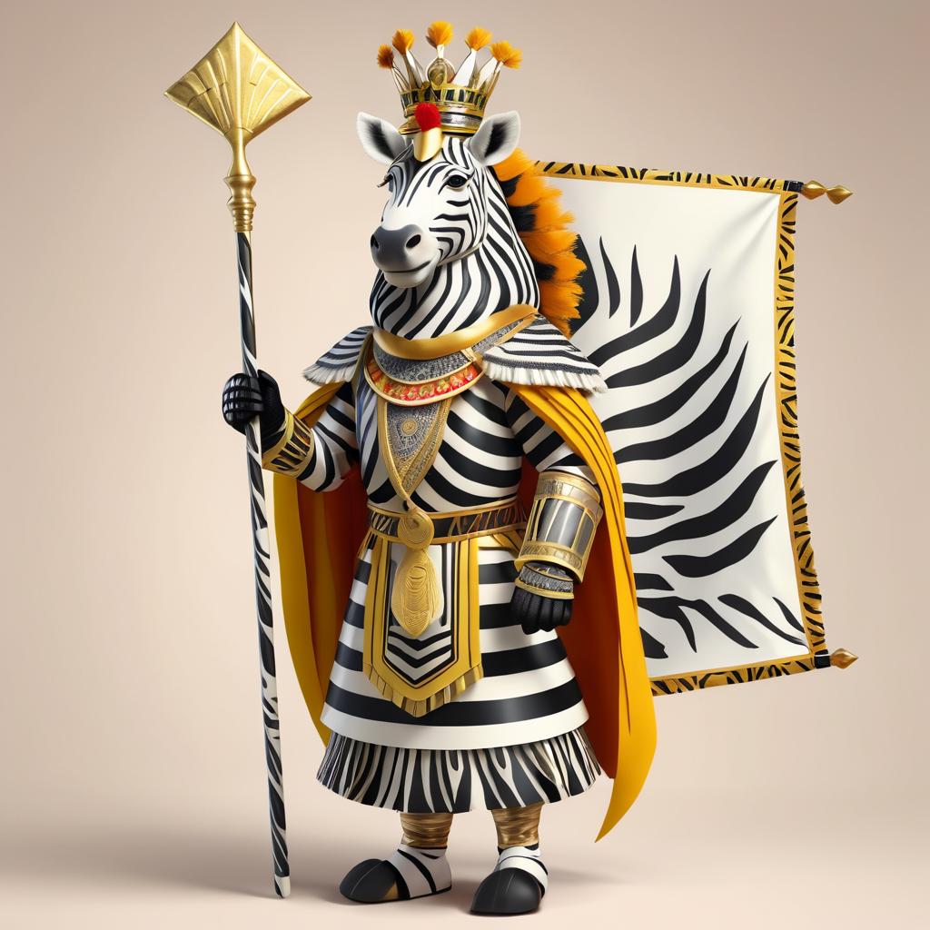 Zebra King in Ceremonial Regalia