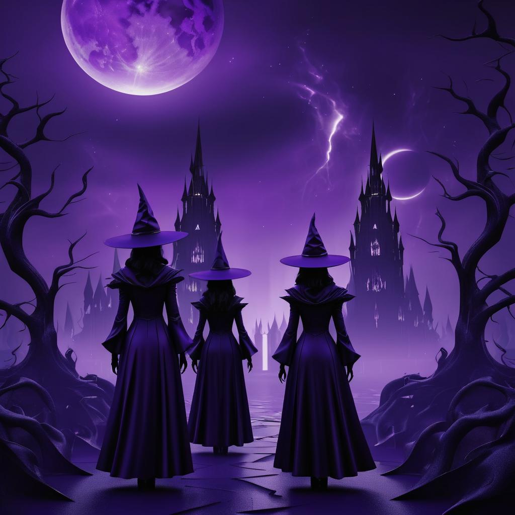 Witches in Ominous Purple Fantasy Planning