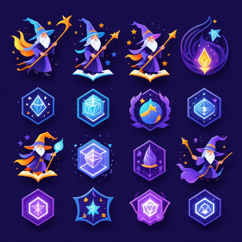 Magical Wizard Twitch Subscription Badges