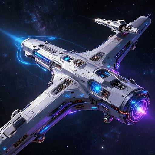 High-Tech Esterne Space Station Exterior