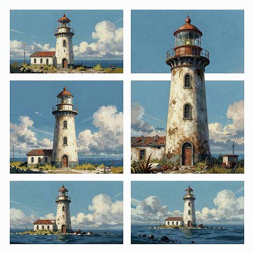 Abandoned Lighthouse Storyboard Sketches