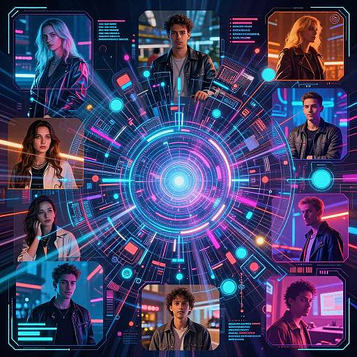 Futuristic Cyberpunk Image Mixer