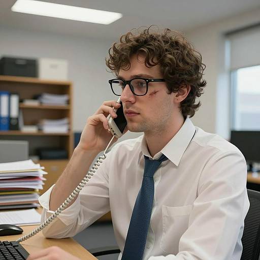 Photorealistic Office Scene with Man