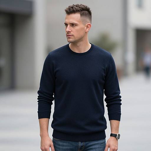 Fit European Man with Short Faux Hawk
