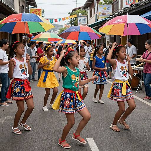 Diverse Kids Dancing at Festival