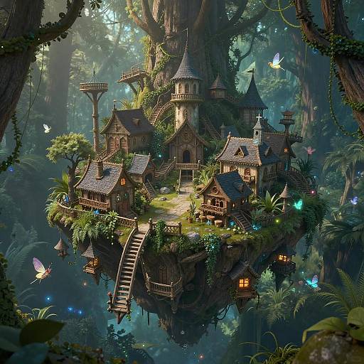 Enchanted Floating Island Village