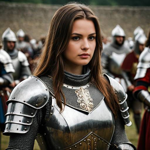 Medieval Female Knight in Armor