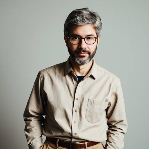 Man with Salt-and-Pepper Hair and Glasses