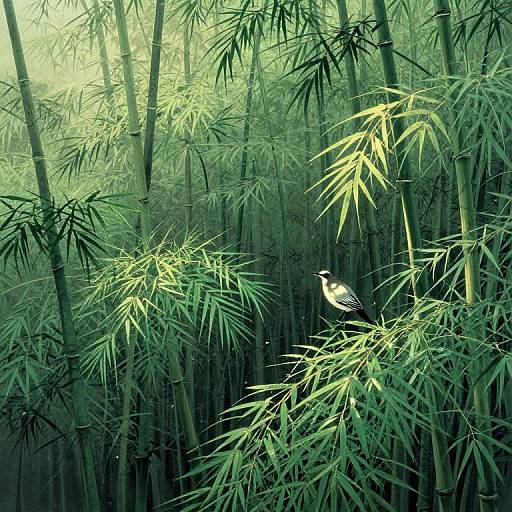 Serene Bamboo Forest at Dawn