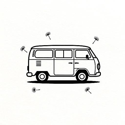 Minimalistic Vintage Van Logo