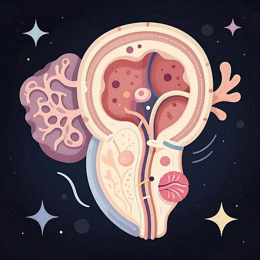 Surreal Utero in Cosmic Pastels