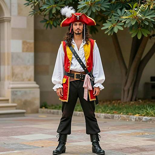 Young Man Dressed as Classic Pirate