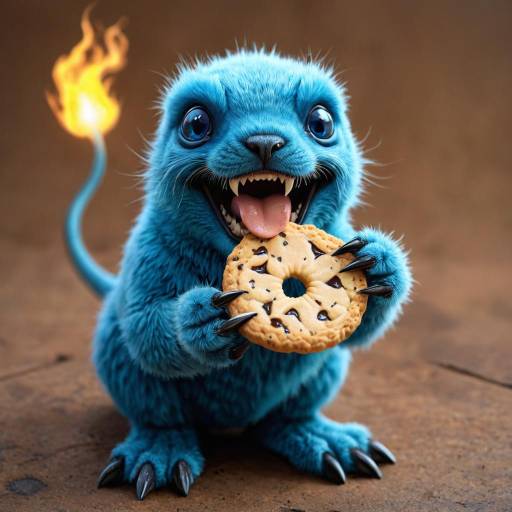 Happy Seafaring Creature with Cookie Happy Seafaring Creature with Cookie