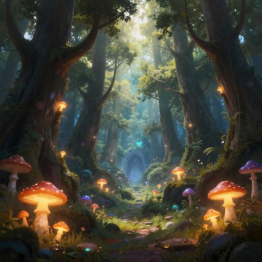 Enchanted Fantasy Forest 8K Wallpaper