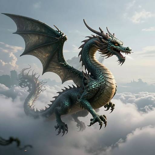 Ancient Dragon Guarding Timeless Realm