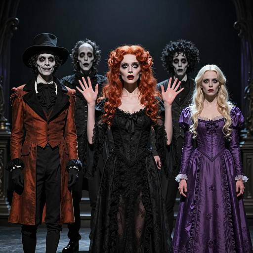 Eerie Gothic Performance by Dark Characters