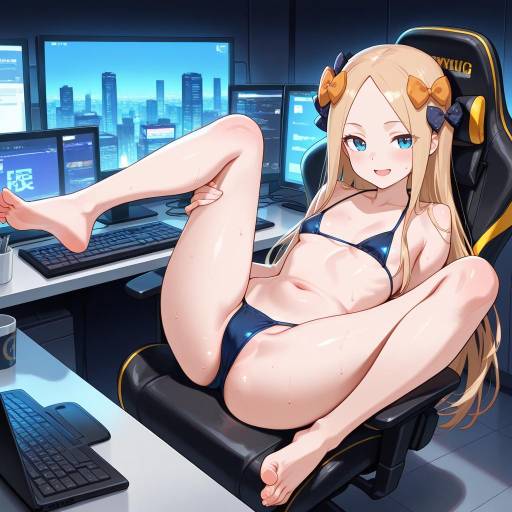 Futuristic Cowgirl in Gaming Elegance