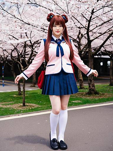 Cosplay photo of hanami saki. Costume clothes