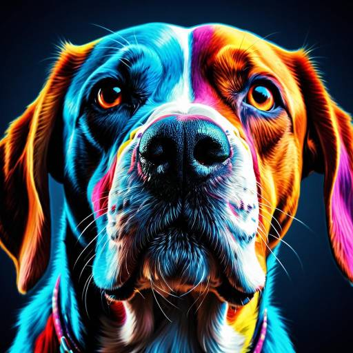 Surreal 3D Dog Nose by Peter Max