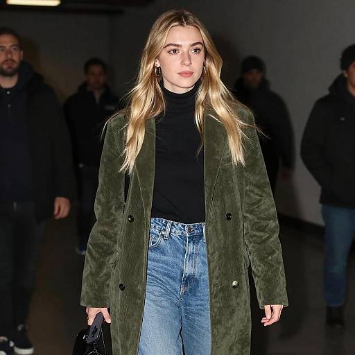 Young Woman in Corduroy Coat