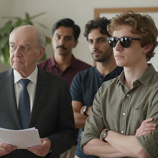 Group of Four Men in Indoor Setting