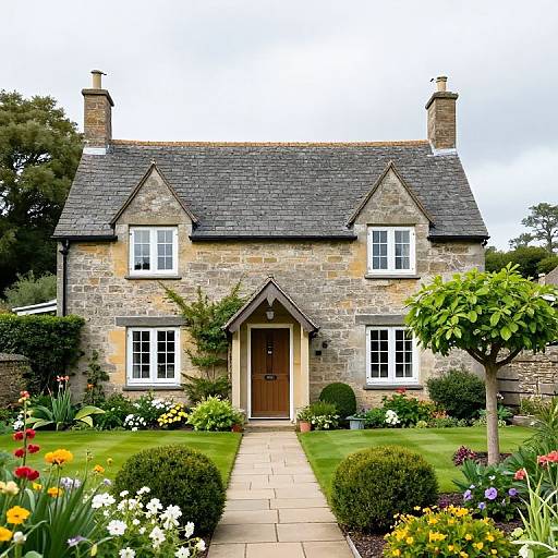 Charming Stone Cottage Amidst Lush Garden