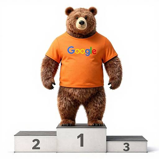 Bodybuilder Bear on Podium