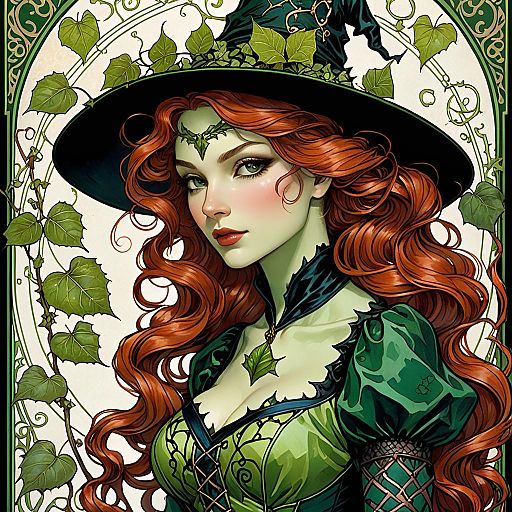Vintage Witch Inspired by Poison Ivy