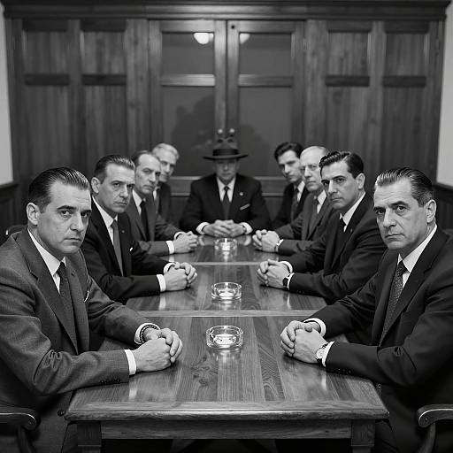 Formal Gathering in Black and White Photography