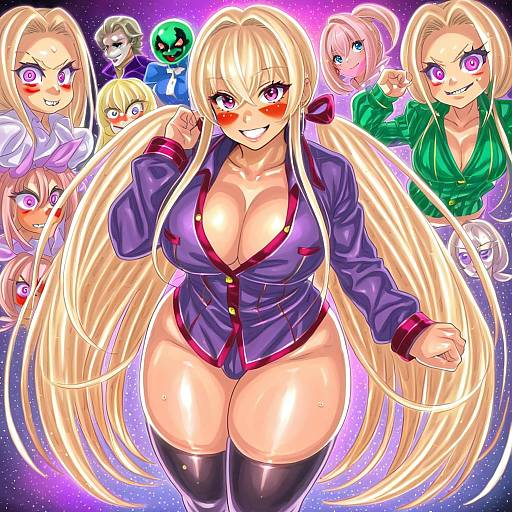 Illustration of Arihara nanami, riddle joker in the style of Mimonel