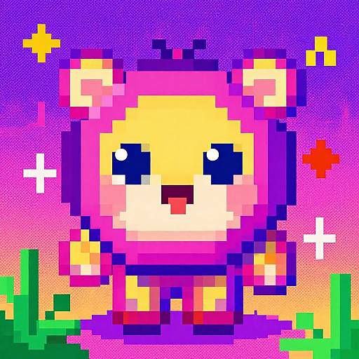 Vibrant Retro Pixel Art Transformation