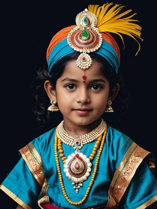 Stylish Child in Krishna Jayanthi Costume