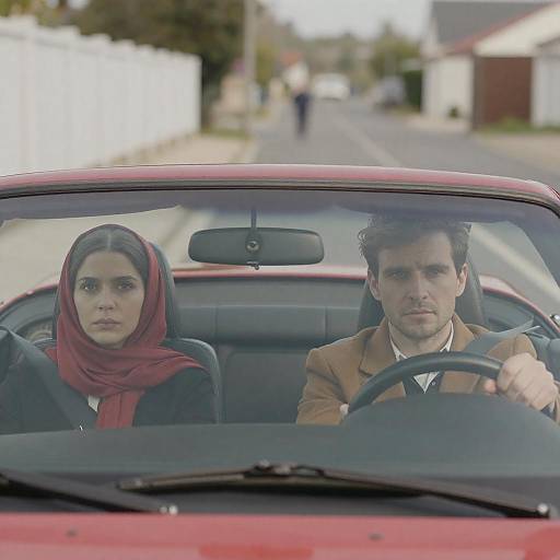 Red Convertible Adventure with a Couple