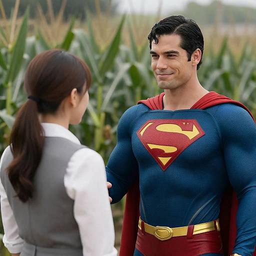 Superhero Encounter: A Fun Outdoor Moment