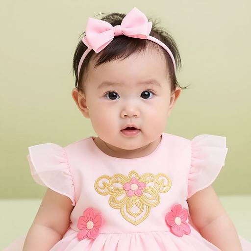 Baby Girl in Pink Dress