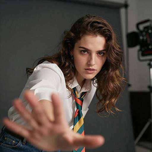 Intense Portrait of a Young Woman