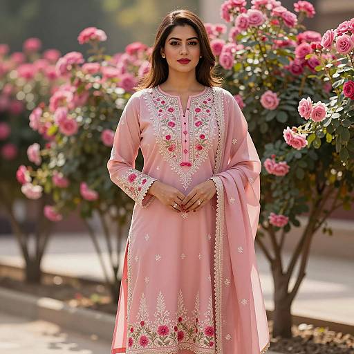 Elegant Pakistani Party Dress in Bloom