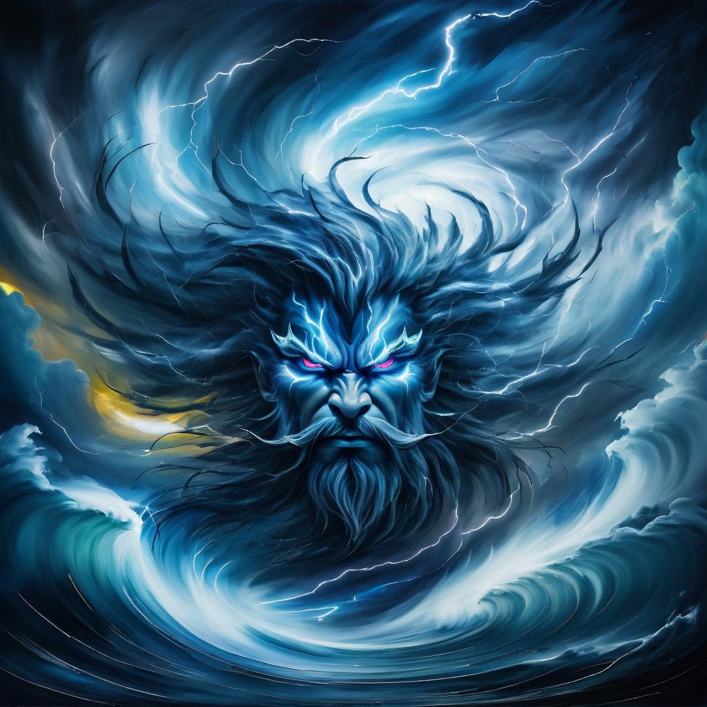 Mysterious Storm Spirit in Dramatic Expressionism