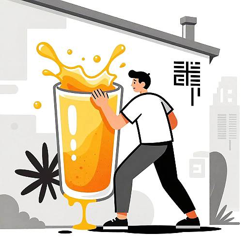 Comic Street Artist Mural Illustration