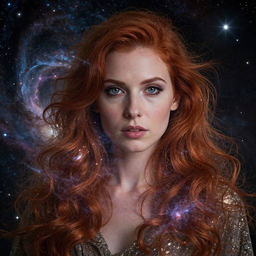 Cosmic Double Exposure Portrait