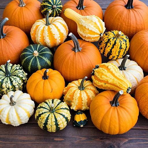 Vibrant Pumpkin and Squash Display