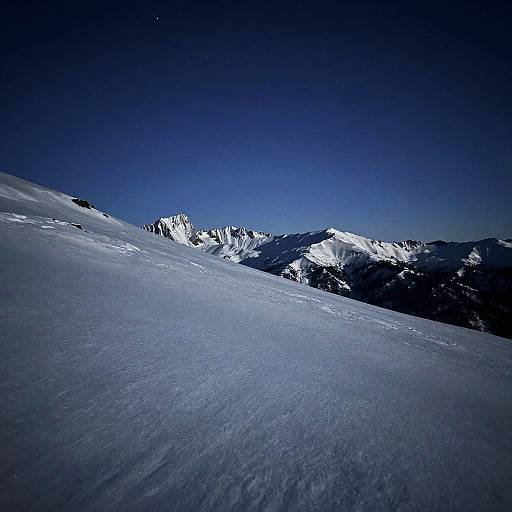 Silent Snowy Mountain Nightscape