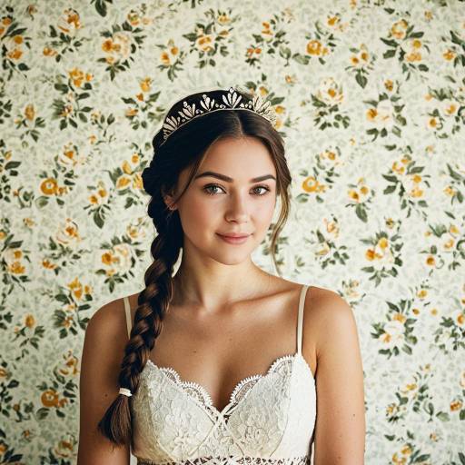 Young woman with braid and tiara